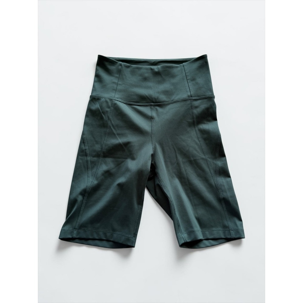 Girlfriend Collective High Rise Bike Shorts Moss Green Recycled Small